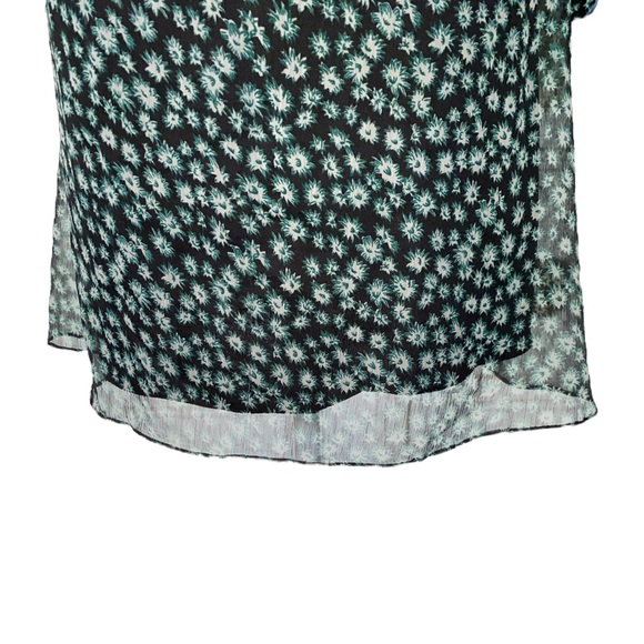 Anthro Ranna Gill Floral Mirror Sequin Flutter Ruffle Sleeve Tunic Mini Dress XS - Picture 11 of 16